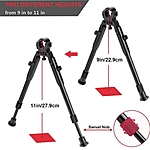 shoXx Zweibein Bipod 23-28cm Aluminium Clamp-On Barrel Mount schwarz Bild 4